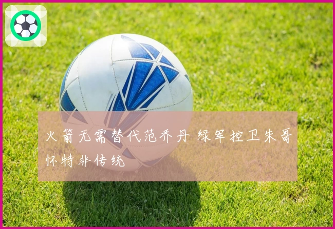 火箭无需替代范乔丹 绿军控卫朱哥怀特非传统